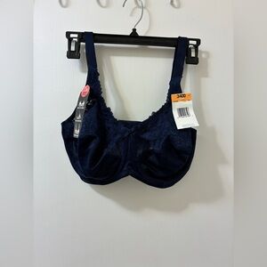 Lilyette by Bali 34DD Minimizer Underwire Bra Navy msrp $42 NWT